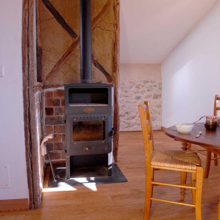 poêle du gîte